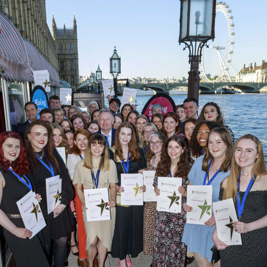 Winners at last night's House of Lords event with Lovell and Lord Black